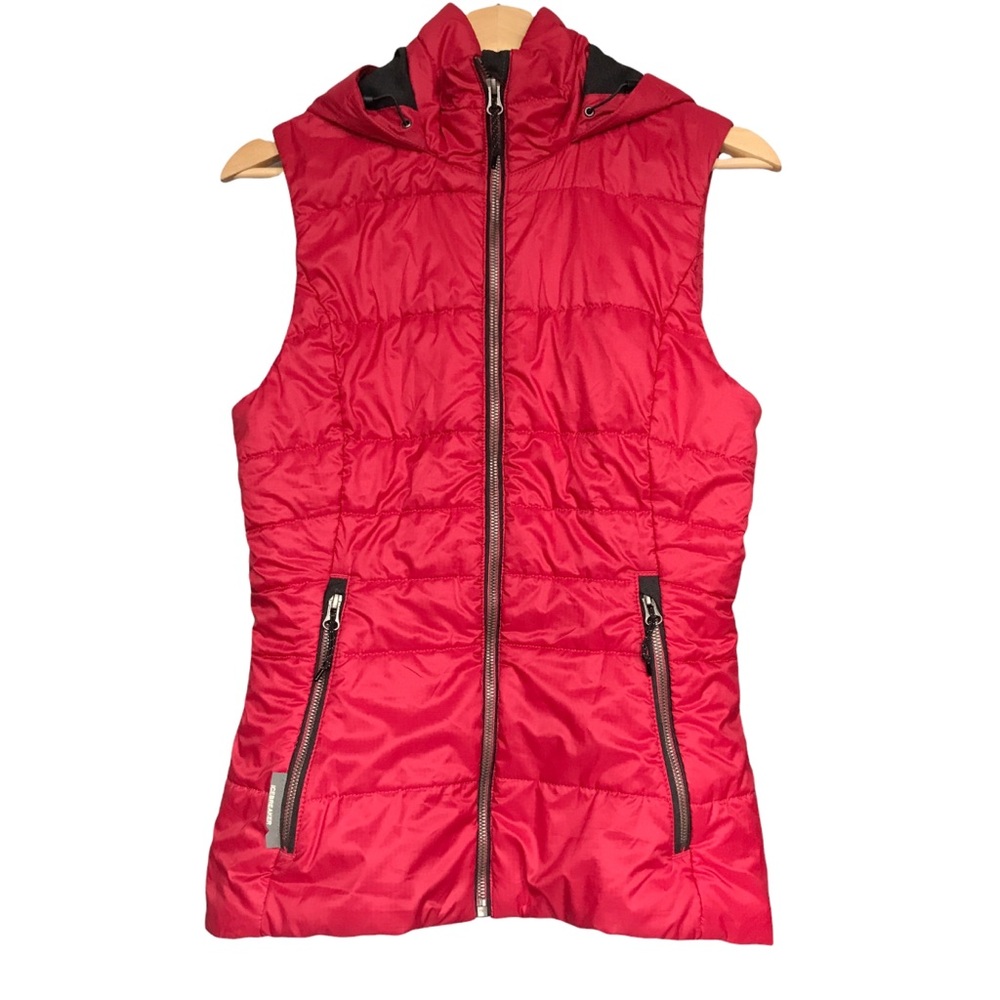 Small Icebreaker fall merino lined vest- Quilted Hooded Puffer Vest